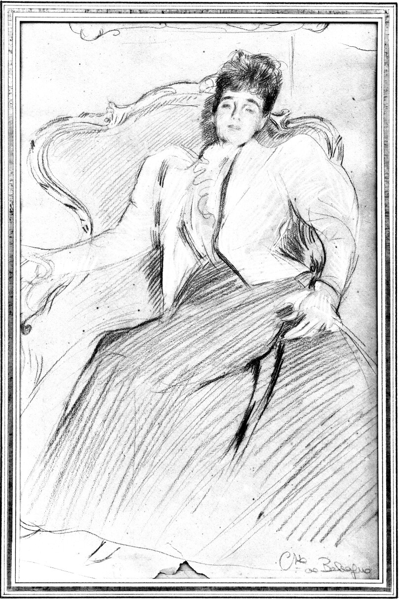 Martine "l’insaisissable", vers 1900, sous le crayon de Paul Helleu.